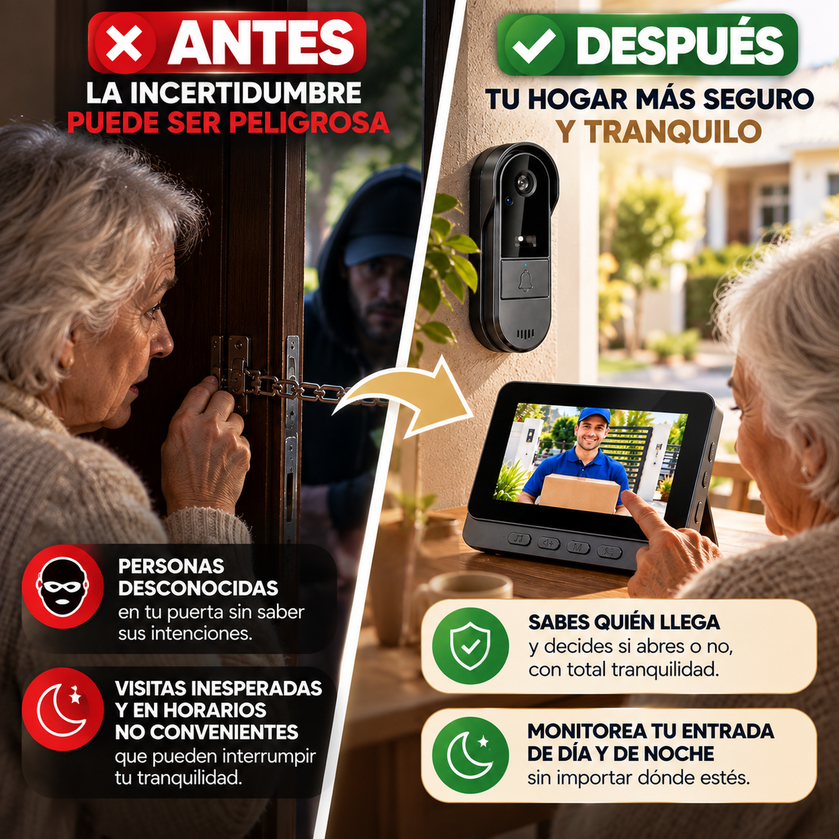 SENTRA PRO™ | TIMBRE INTELIGENTE. MONITOR Y CAMARA HD