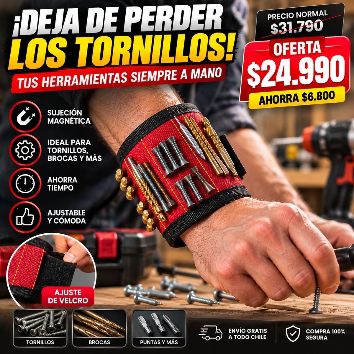 MAGNOVA™ | Pulsera Magnética Multiuso PRO