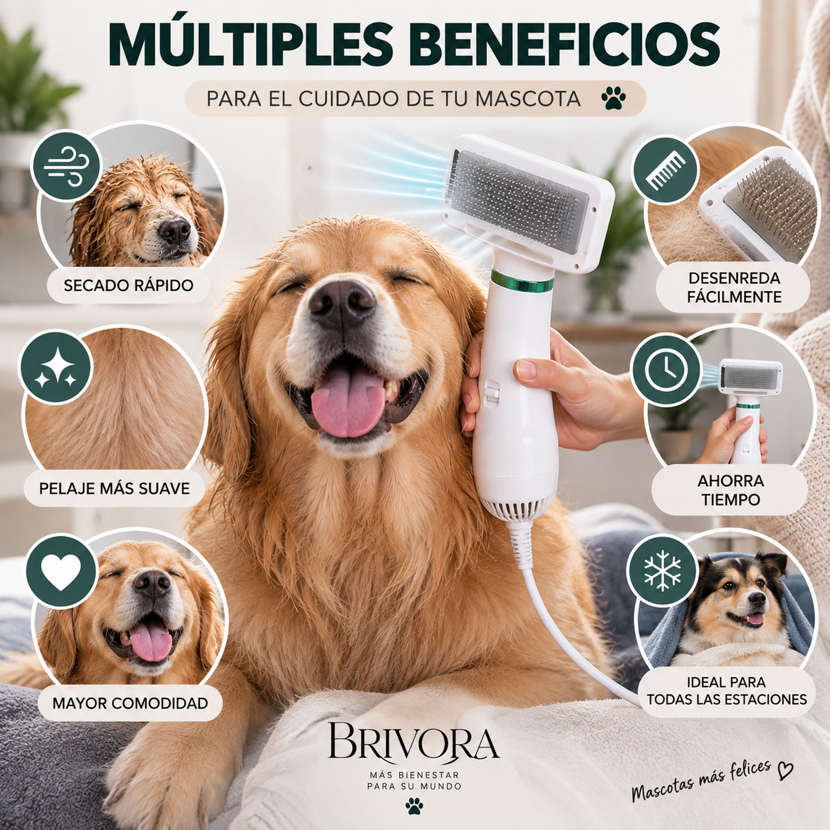 FURFLOW™ | SECADOR Y CEPILLO PARA MASCOTAS